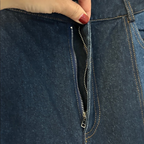 Sugar Cilantro Colorblock Two Tone Dark Medium Wash Straight Size 28 - Picture 6 of 10